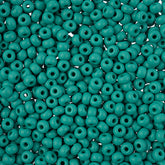 8/0 Preciosa Permalux Seed Beads Dyed Chalk Sea Green Matte, 23g Vial